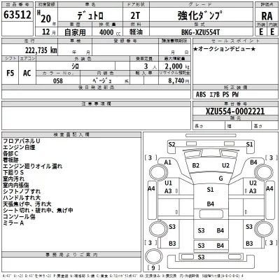 Hino DUTRO  с аукциона в Японии