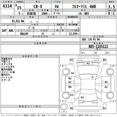Honda CR-V  с аукциона в Японии
