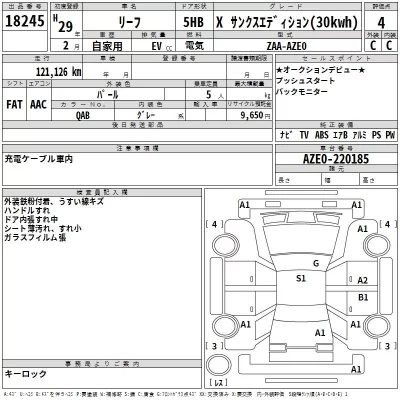 Nissan LEAF  с аукциона в Японии