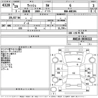 Toyota WISH лот № 4328 оценка 3  с аукциона в Японии 2