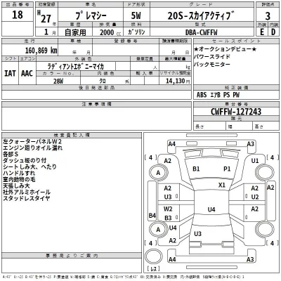 Mazda PREMACY  с аукциона в Японии