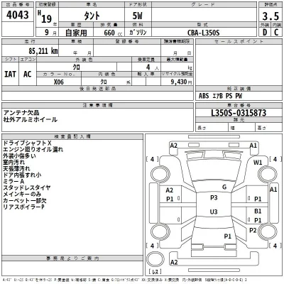 Daihatsu TANTO  с аукциона в Японии