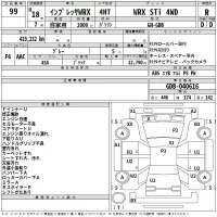 Subaru IMPREZA лот № 99 оценка R  с аукциона в Японии 2