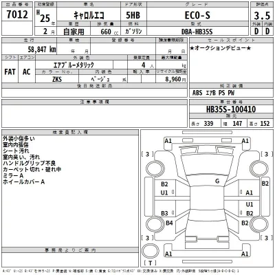 Mazda CAROL  с аукциона в Японии