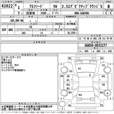 Toyota ALPHARD  с аукциона в Японии