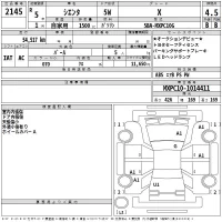Toyota SIENTA лот № 2145 оценка 4.5  с аукциона в Японии 2