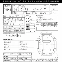 Toyota CRESTA лот № 70262 оценка R  с аукциона в Японии 10