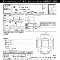 Audi A5 лот № 60384 оценка 3.5  с аукциона в Японии 10