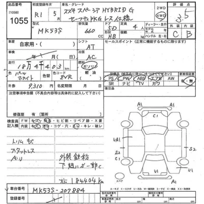 Suzuki SPACIA  с аукциона в Японии