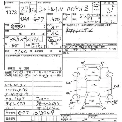 Honda SHUTTLE  с аукциона в Японии