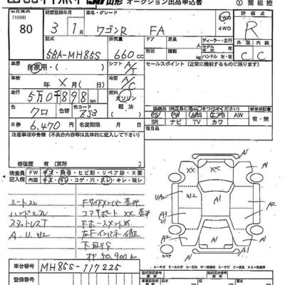 Suzuki WAGON R  с аукциона в Японии