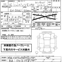 Mercedes-Benz E CLASS лот № 4026 оценка   с аукциона в Японии 2