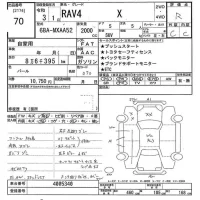 Toyota RAV4 лот № 70 оценка R  с аукциона в Японии 10