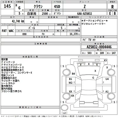 Toyota CROWN  с аукциона в Японии