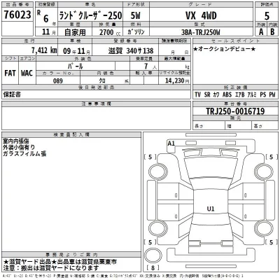 Toyota LAND CRUISER  с аукциона в Японии
