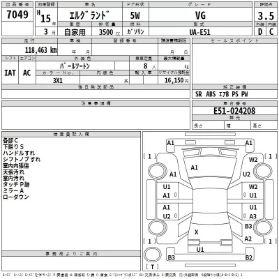 Nissan ELGRAND  с аукциона в Японии