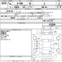 Honda N ONE лот № 3034 оценка 4  с аукциона в Японии 2