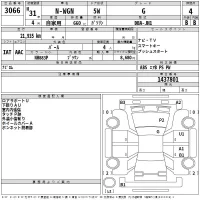 Honda N WGN лот № 3066 оценка 4  с аукциона в Японии 2