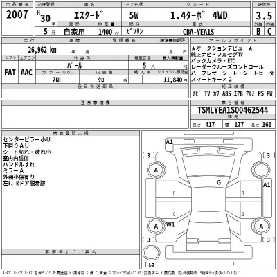 Suzuki ESCUDO  с аукциона в Японии
