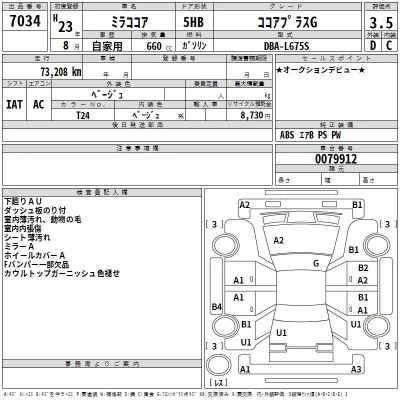 Daihatsu MIRA  с аукциона в Японии