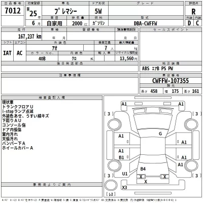 Mazda PREMACY  с аукциона в Японии