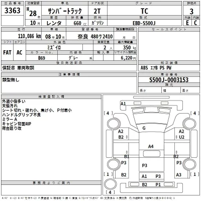 Subaru SAMBAR  с аукциона в Японии