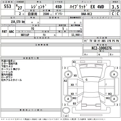 Honda LEGEND  с аукциона в Японии