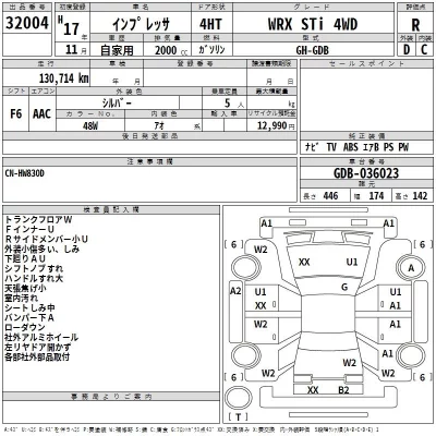 Subaru IMPREZA  с аукциона в Японии