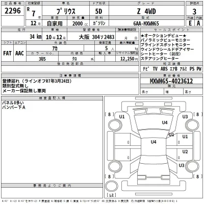 Toyota Prius  с аукциона в Японии