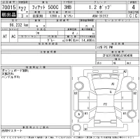 Fiat 500C лот № 70015 оценка 4  с аукциона в Японии 11