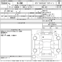 Honda N ONE лот № 75064 оценка R  с аукциона в Японии 10