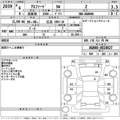 Toyota ALPHARD  с аукциона в Японии