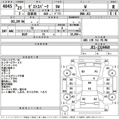 Honda ZEST  с аукциона в Японии