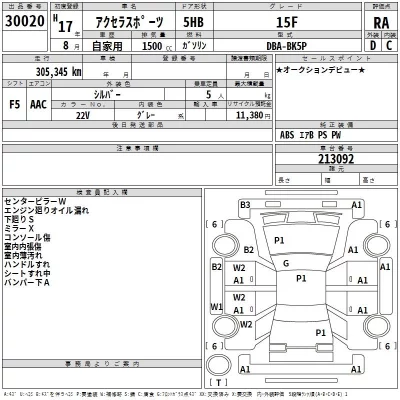 Mazda AXELA  с аукциона в Японии