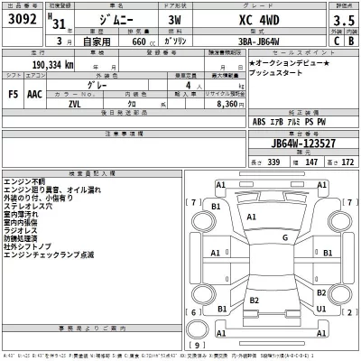 Suzuki JIMNY  с аукциона в Японии