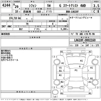 Subaru CHIFFON лот № 4244 оценка 3.5  с аукциона в Японии 2