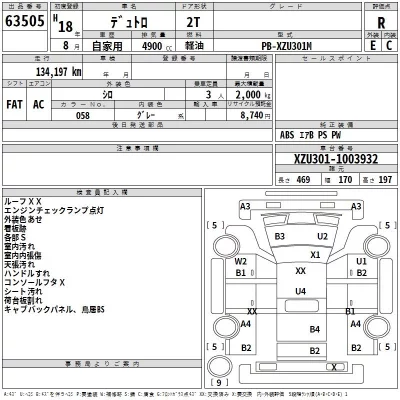 Hino DUTRO  с аукциона в Японии