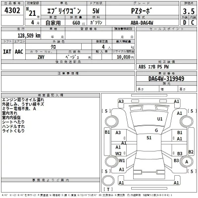 Suzuki EVERY WAGON  с аукциона в Японии