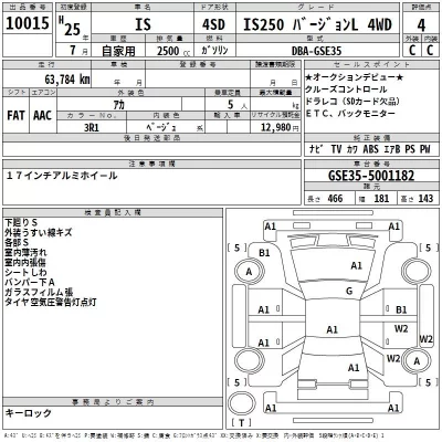 Lexus IS  с аукциона в Японии