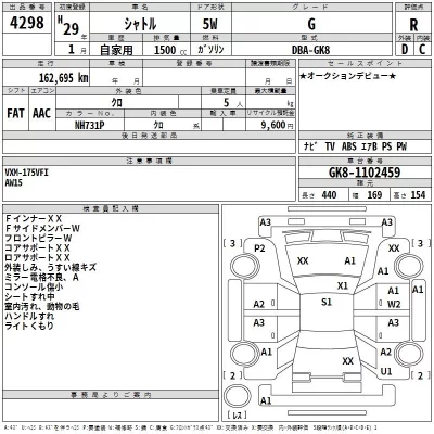 Honda SHUTTLE  с аукциона в Японии