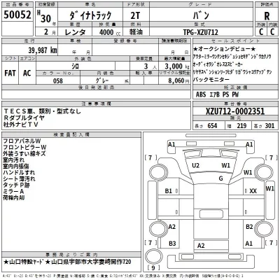 Toyota DYNA  с аукциона в Японии