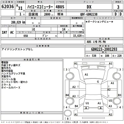 Toyota HIACE  с аукциона в Японии