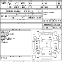 Mercedes-Benz A CLASS лот № 5037 оценка RA  с аукциона в Японии 2