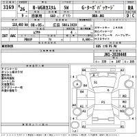 Honda N WGN лот № 3169 оценка RA  с аукциона в Японии 2