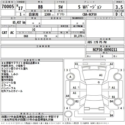 Toyota BB  с аукциона в Японии
