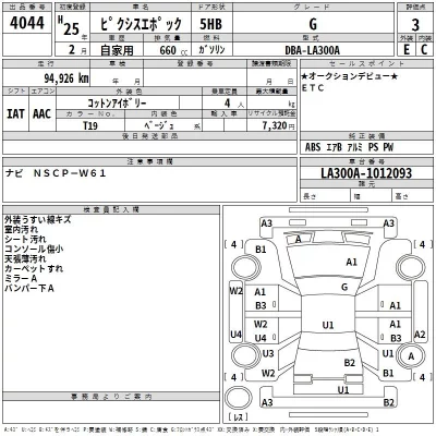 Toyota PIXIS EPOCH  с аукциона в Японии