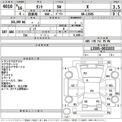 Daihatsu TANTO  с аукциона в Японии