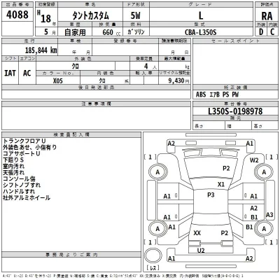 Daihatsu TANTO  с аукциона в Японии