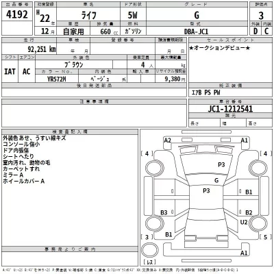 Honda LIFE  с аукциона в Японии