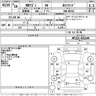 Suzuki MRWAGON  с аукциона в Японии